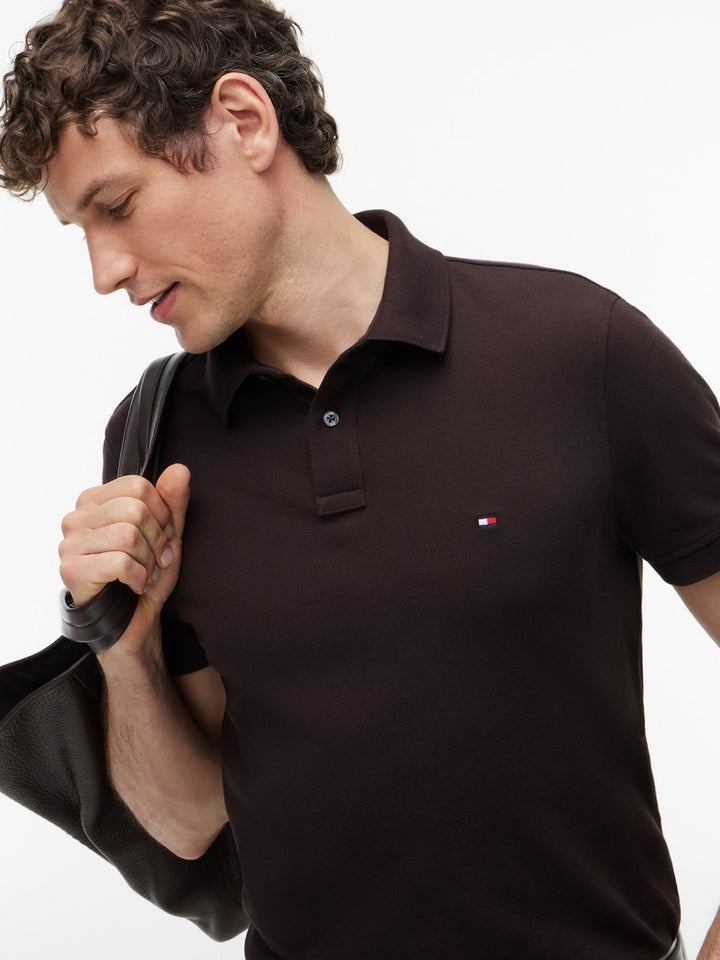 TOMMY HILFIGER 1985 REGULAR POLO - CHOCOLATE
