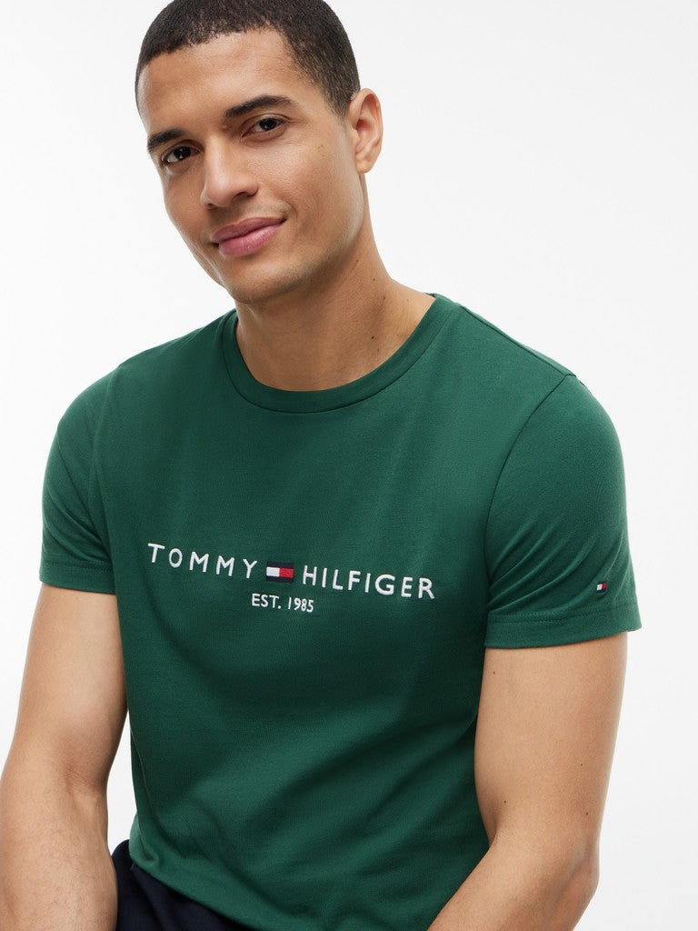 TOMMY HILFIGER TOMMY LOGO TEE - ORNAMENTAL GREEN