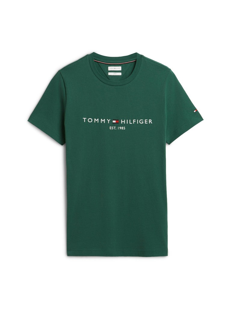 TOMMY HILFIGER TOMMY LOGO TEE - ORNAMENTAL GREEN