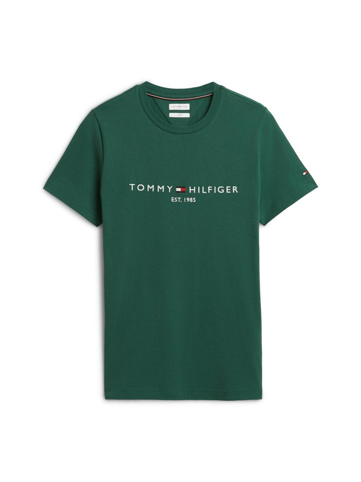 TOMMY HILFIGER TOMMY LOGO TEE - ORNAMENTAL GREEN