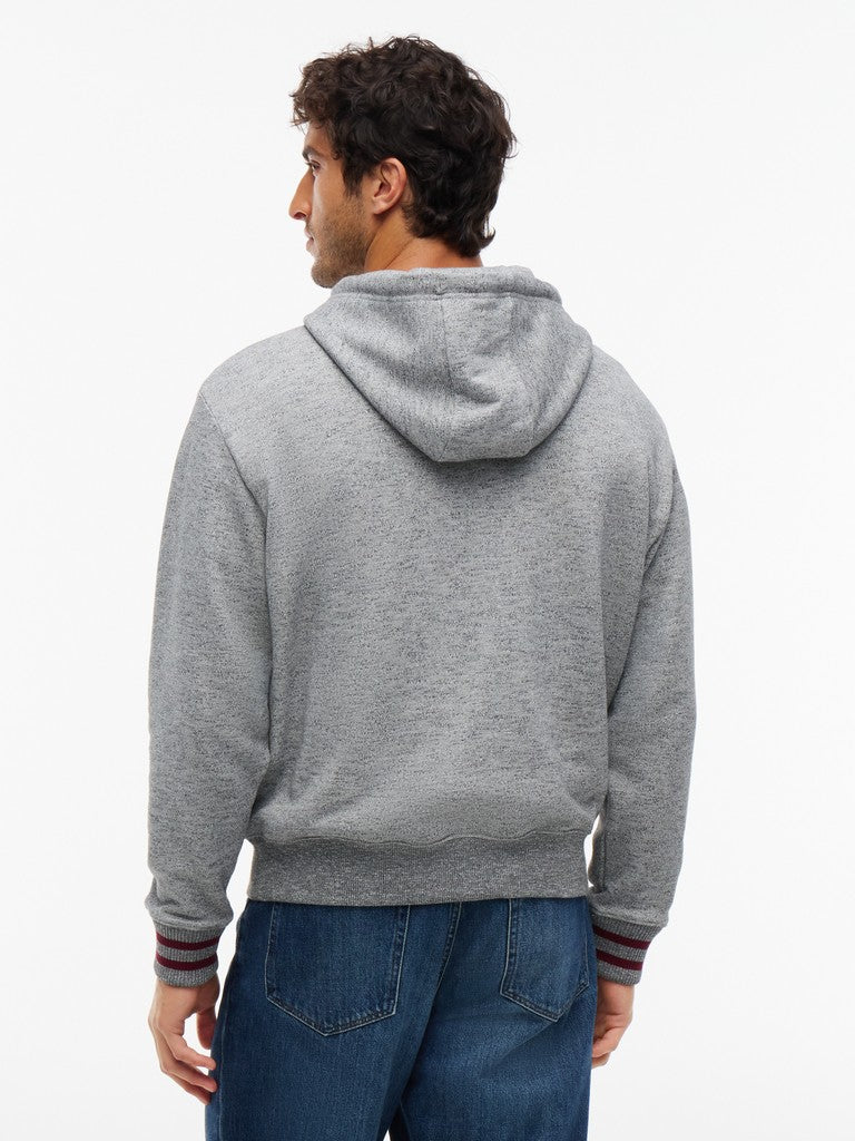 TOMMY HILFIGER VARSITY EMBRO RLX HOODIE - LIGHT GREY
