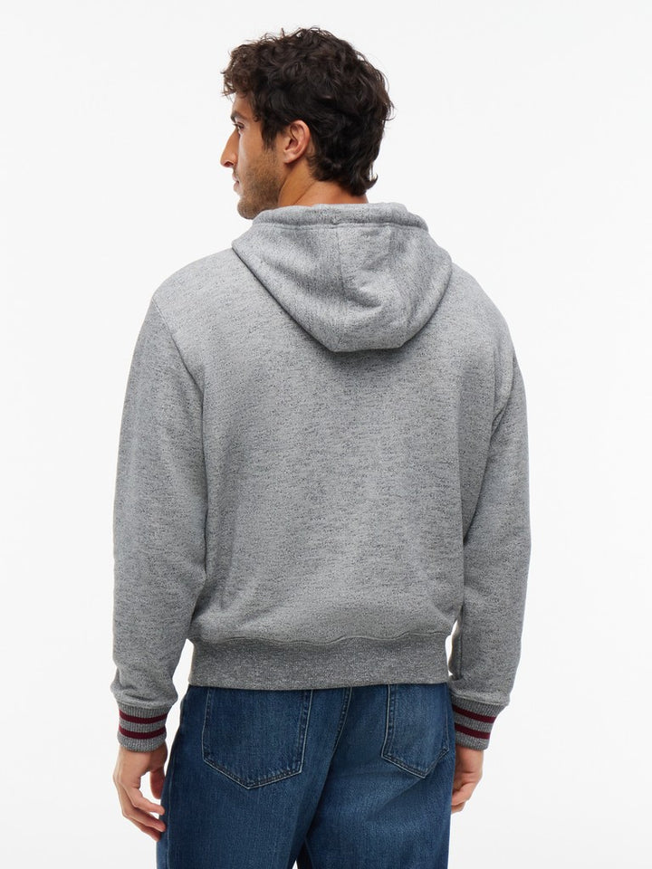 TOMMY HILFIGER VARSITY EMBRO RLX HOODIE - LIGHT GREY