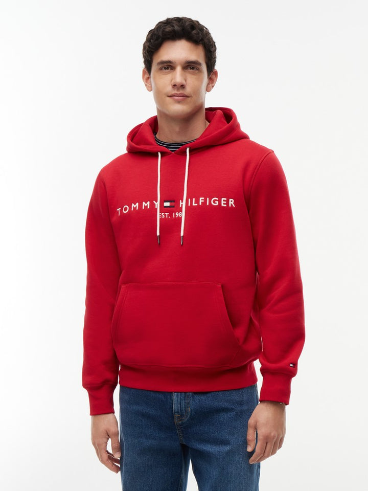 TOMMY HILFIGER TOMMY LOGO HOODY - MEDIUM RED