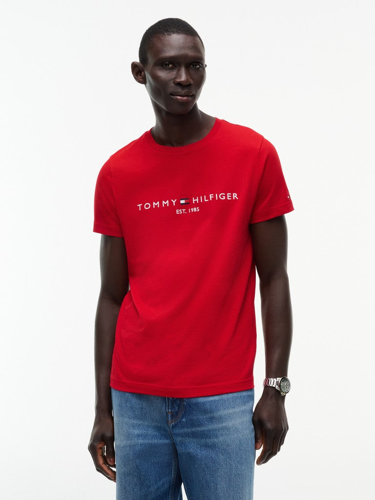 TOMMY HILFIGER TOMMY LOGO TEE - MEDIUM RED