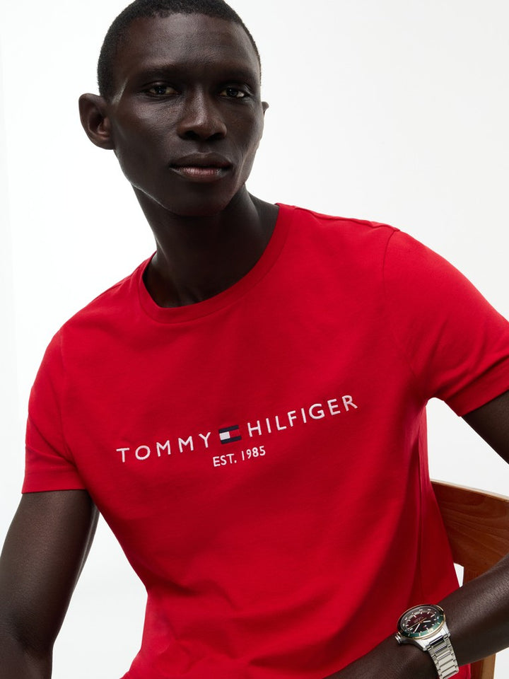 TOMMY HILFIGER TOMMY LOGO TEE - MEDIUM RED