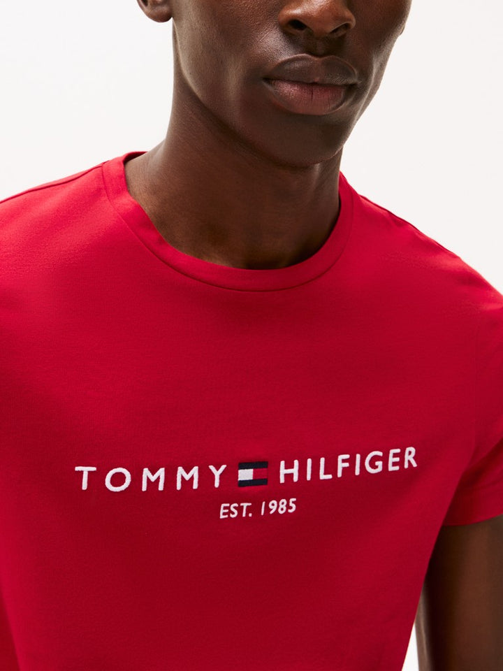 TOMMY HILFIGER TOMMY LOGO TEE - MEDIUM RED