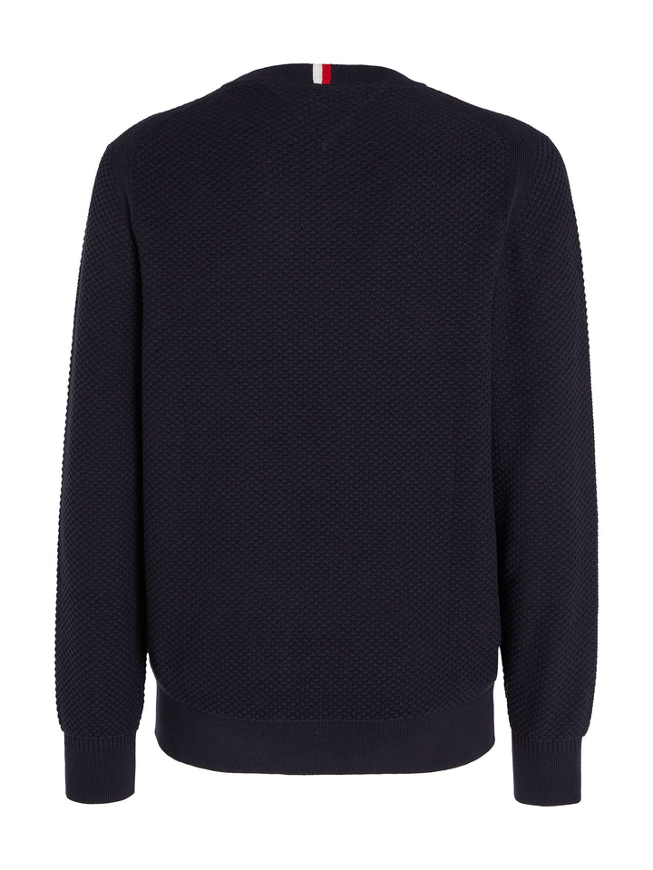 TH OVAL STRUCTURE CREW NECK - NAVY