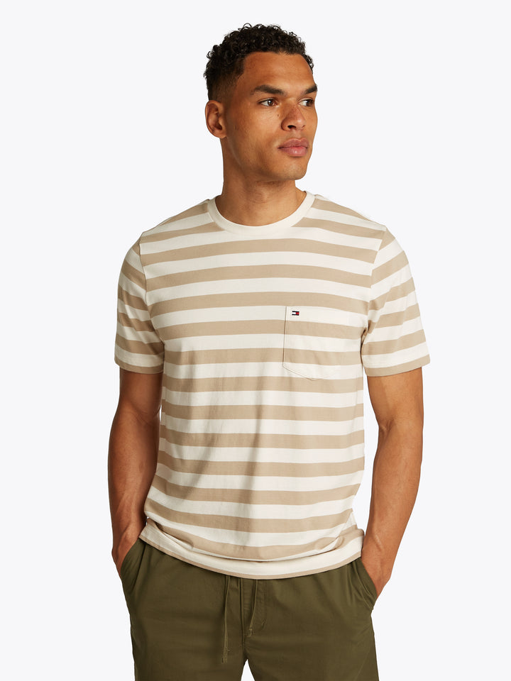 TH ESSENTIAL SOLID POCKET TEE - IVORY/SANDALWOOD
