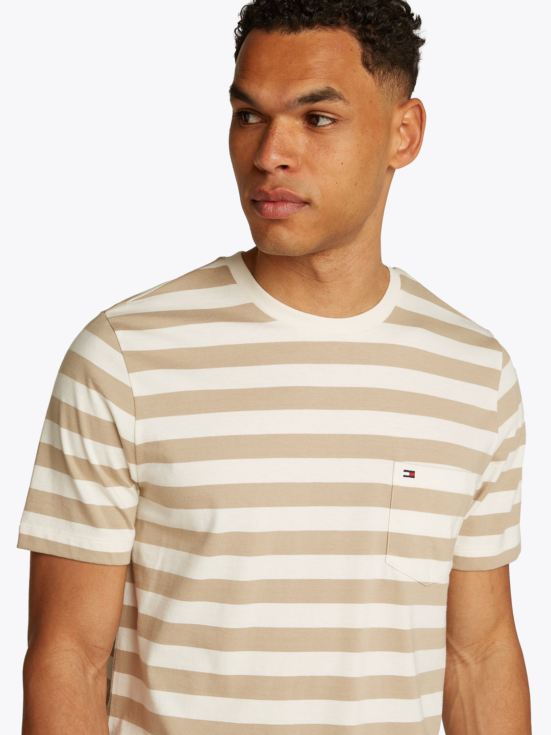 TH ESSENTIAL SOLID POCKET TEE - IVORY/SANDALWOOD