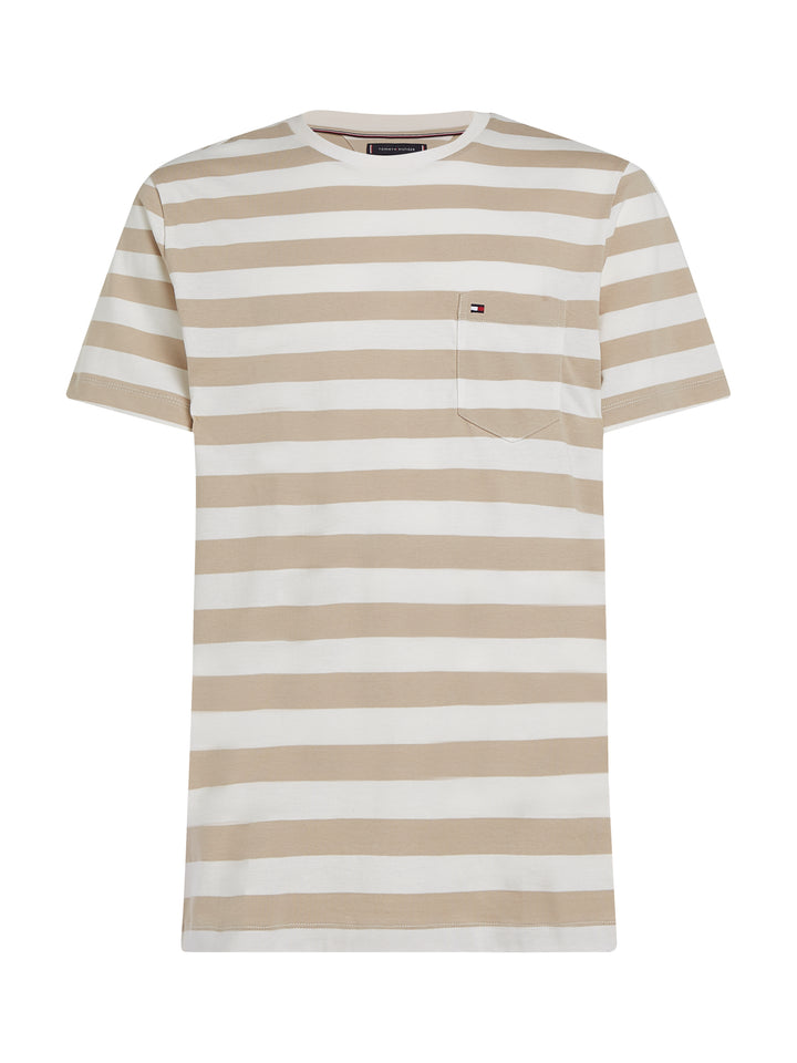 TH ESSENTIAL SOLID POCKET TEE - IVORY/SANDALWOOD