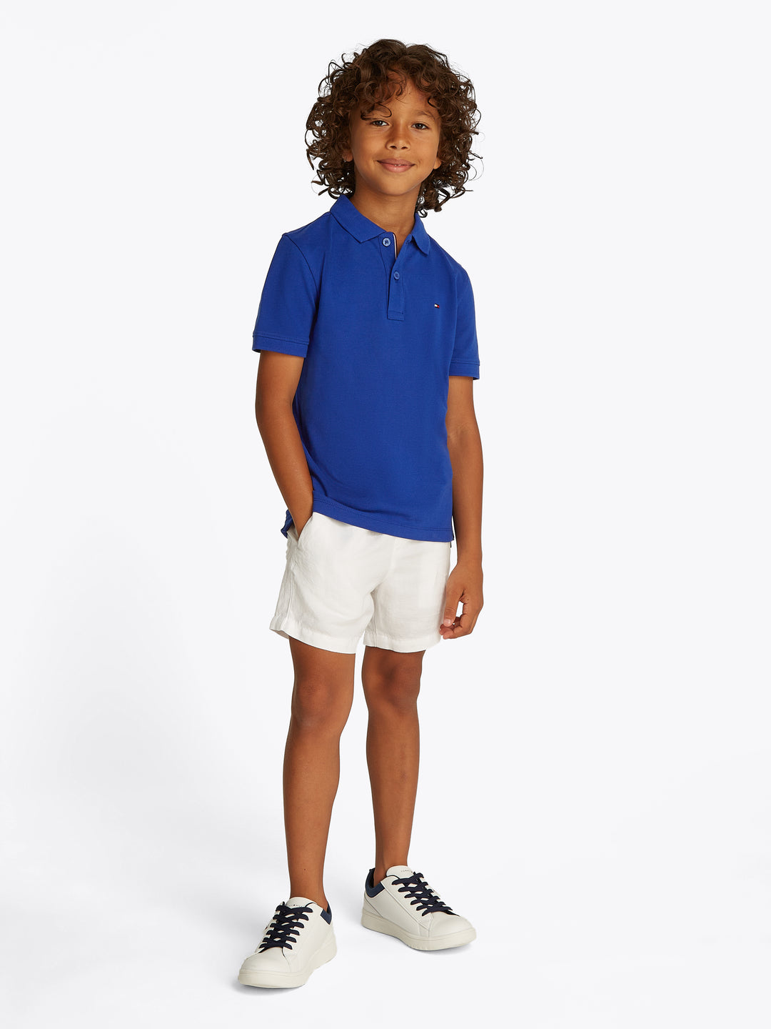 TH BOYS FLAG POLO SS - WEDGE BLUE