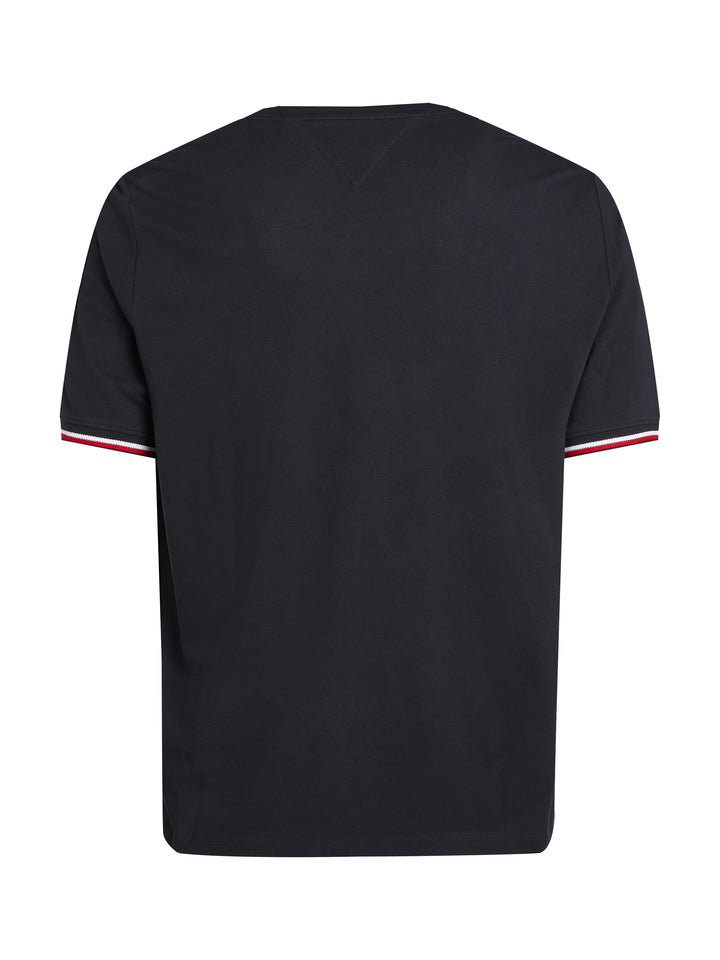 TH BT-GLOBAL STRIPE CUFF TEE - NAVY