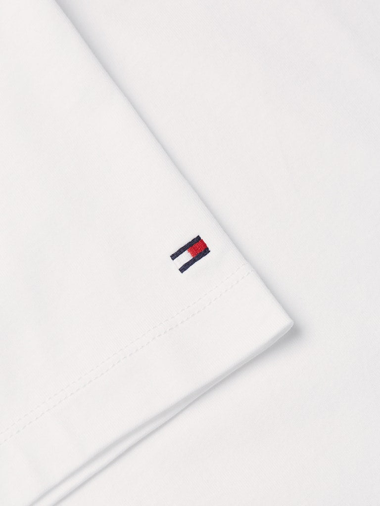 TOMMY HILFIGER SCRIPT LOGO TEE - WHITE