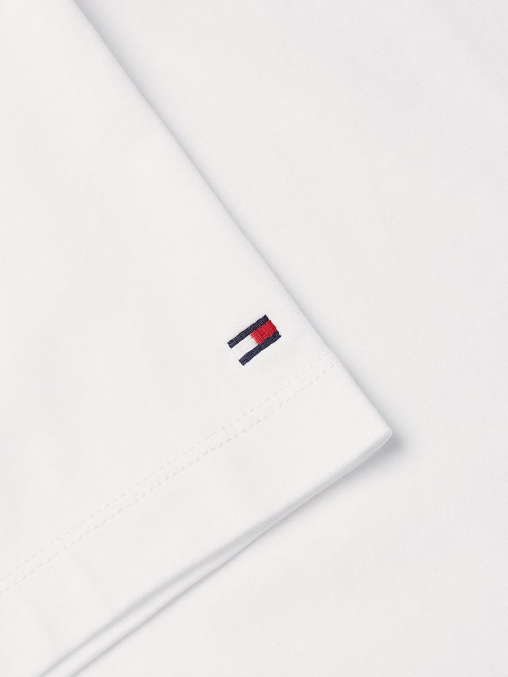 TOMMY HILFIGER SCRIPT LOGO TEE - WHITE