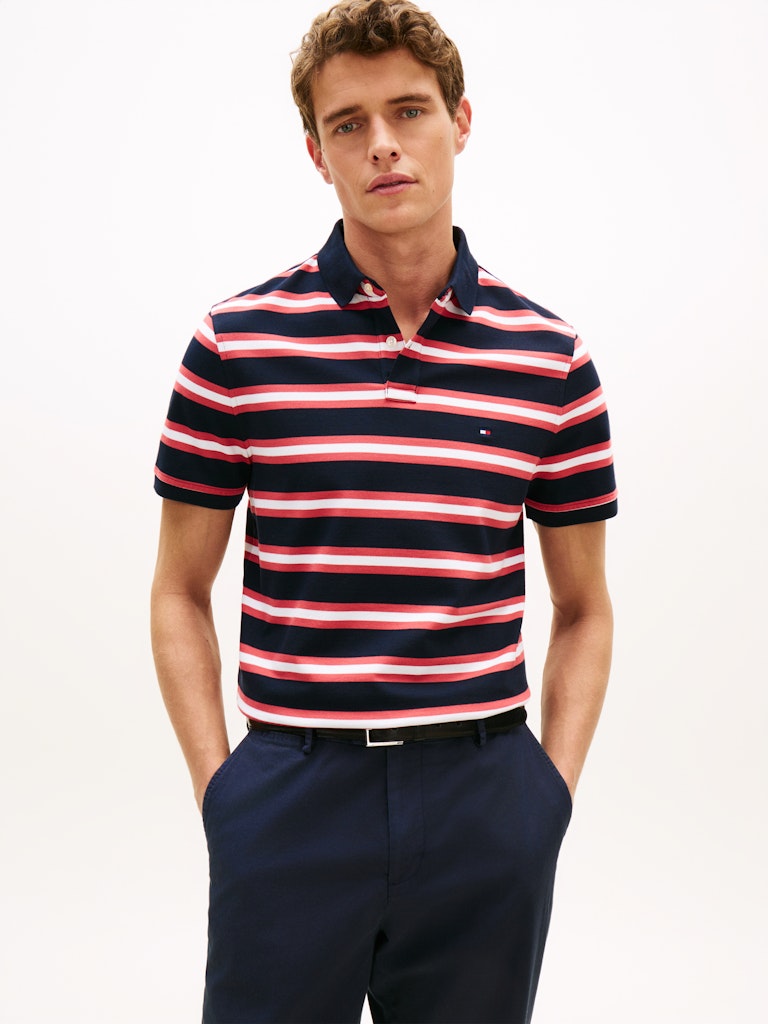 TOMMY HILFIGER 1985 REGULAR POLO - NAVY/PINK