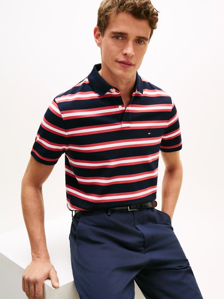 TOMMY HILFIGER 1985 REGULAR POLO - NAVY/PINK
