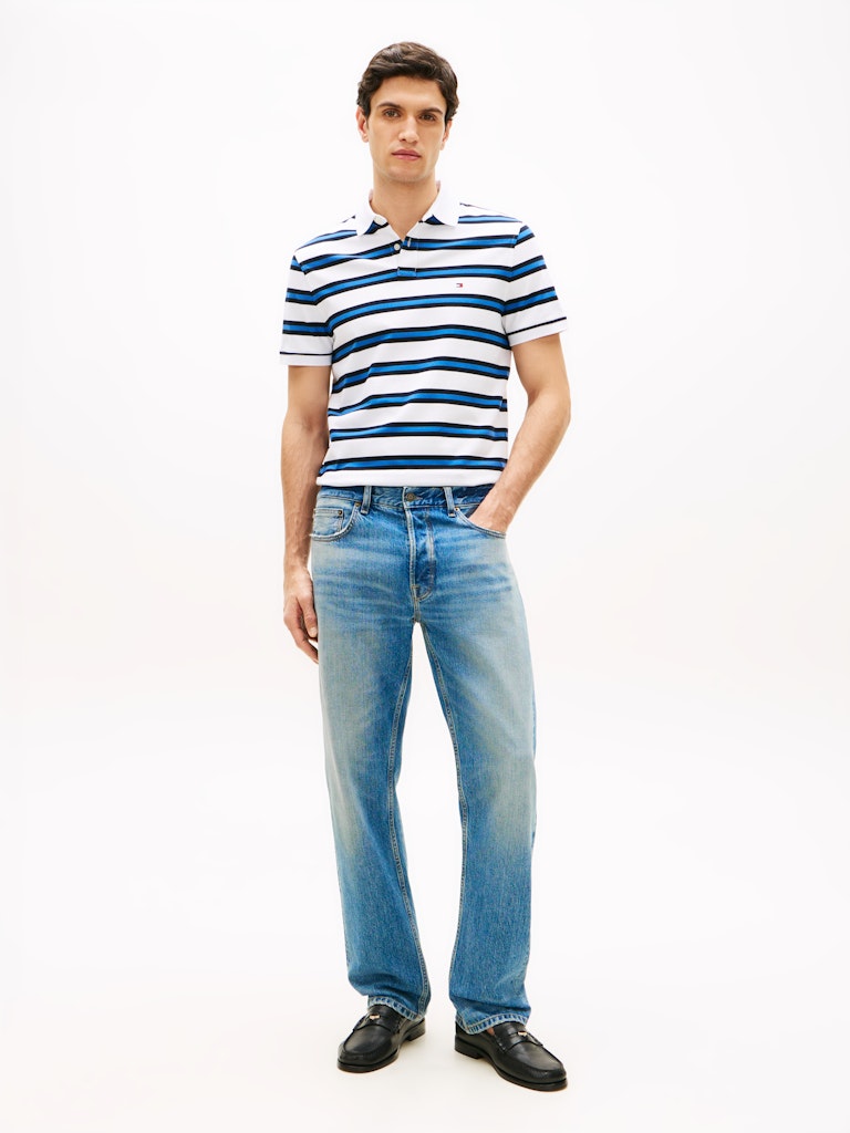 TOMMY HILFIGER 1985 REGULAR POLO - WHITE/NAVY