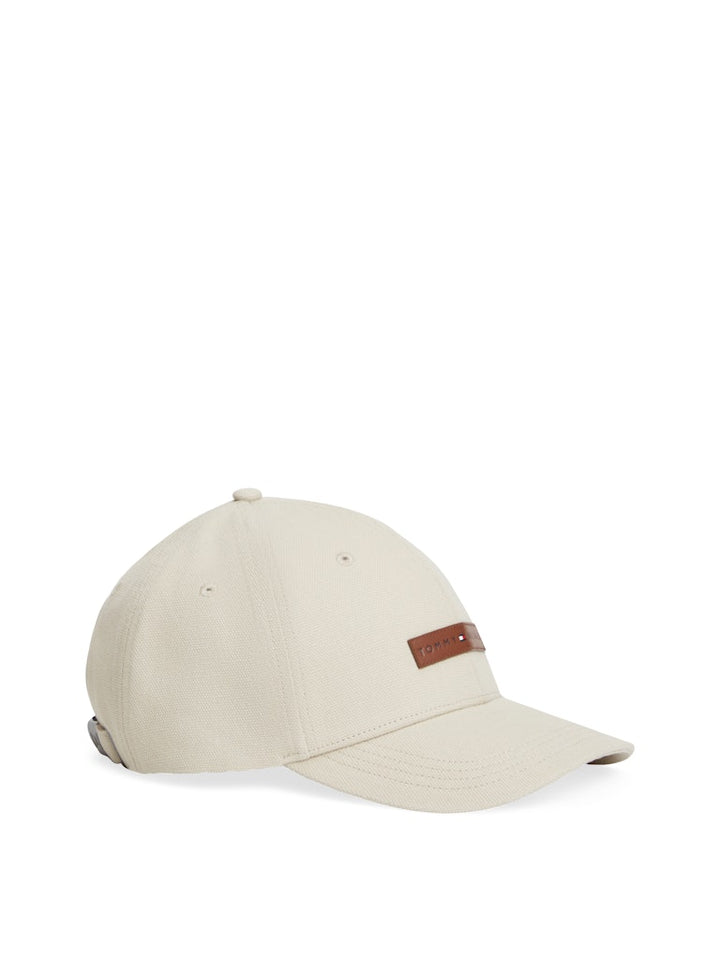 TOMMY HILFIGER FOUNDATION CANVAS 6 PANEL CAP - BEIGE