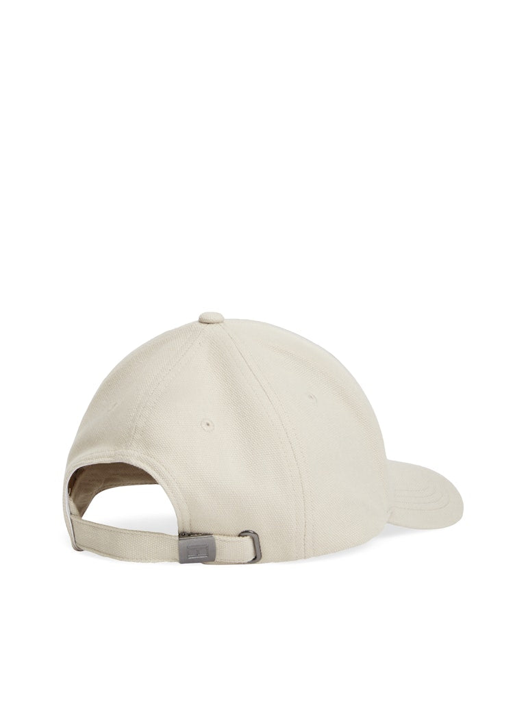 TOMMY HILFIGER FOUNDATION CANVAS 6 PANEL CAP - BEIGE