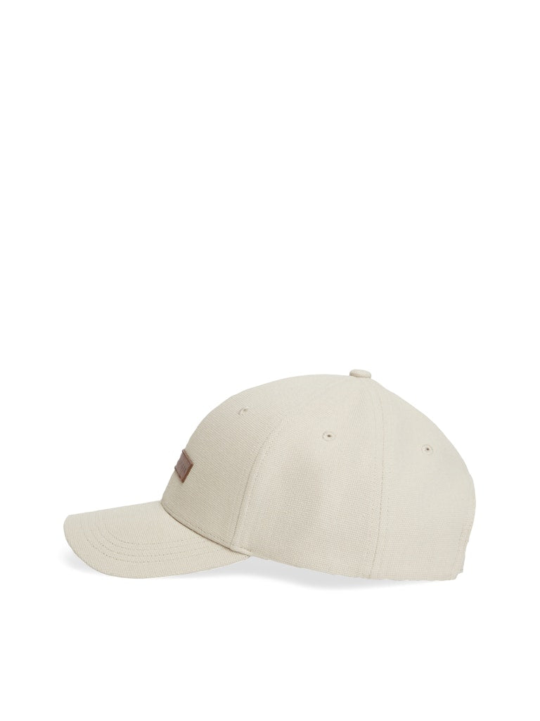 TOMMY HILFIGER FOUNDATION CANVAS 6 PANEL CAP - BEIGE