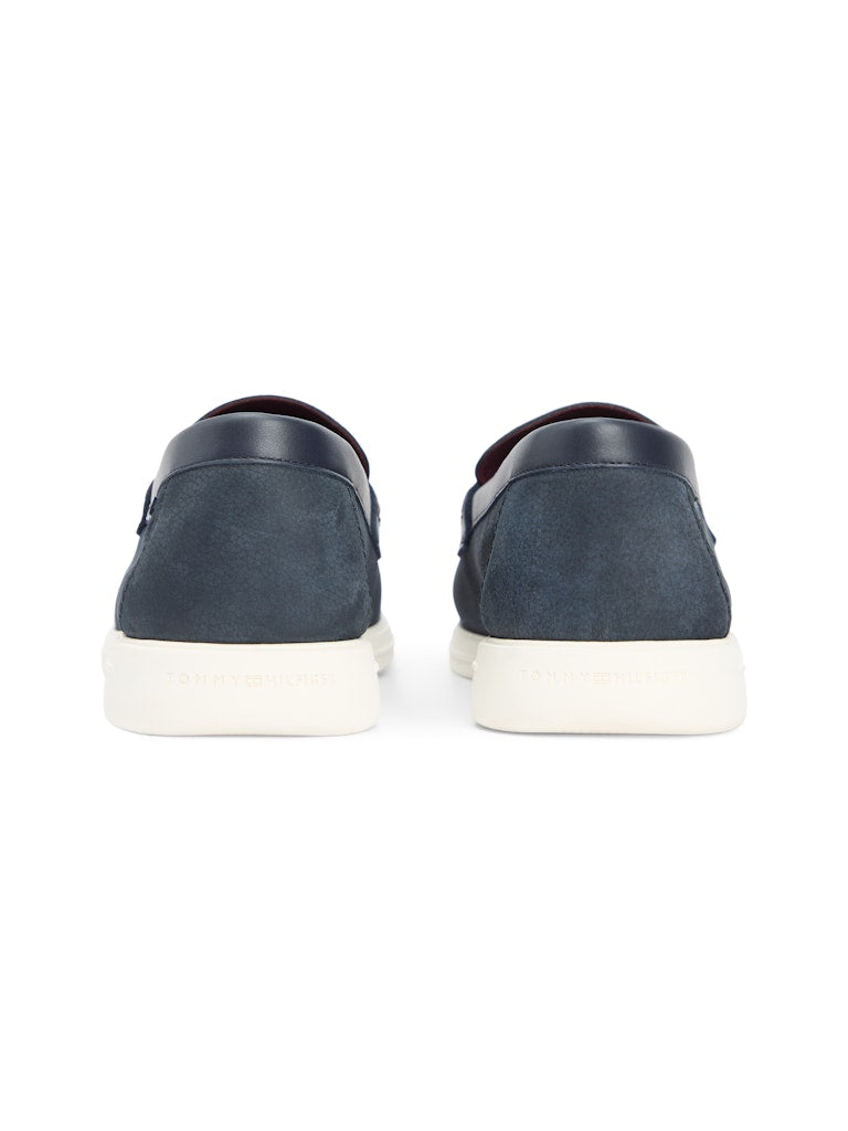 TOMMY HILFIGER MIX NUBUCK LOAFER - NAVY