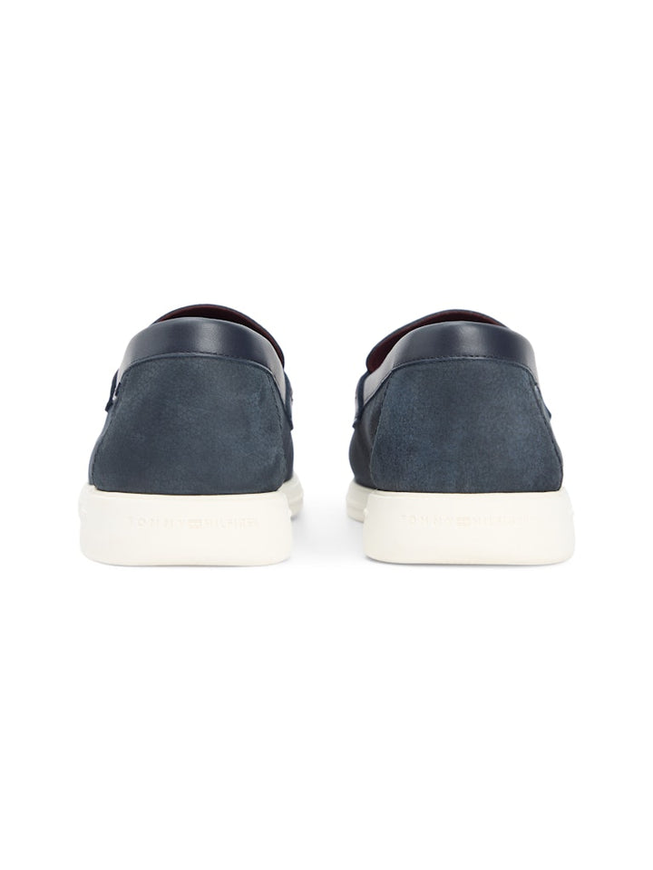TOMMY HILFIGER MIX NUBUCK LOAFER - NAVY