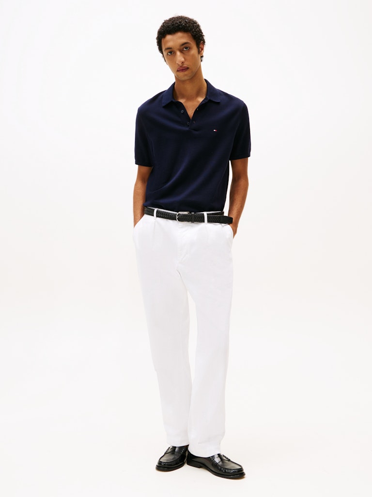 TOMMY HILFIGER ESS COTTON KNITTED POLO - NAVY