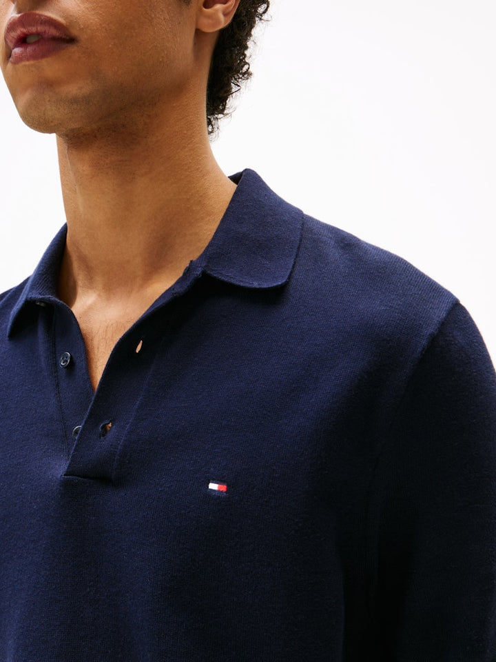 TOMMY HILFIGER ESS COTTON KNITTED POLO - NAVY