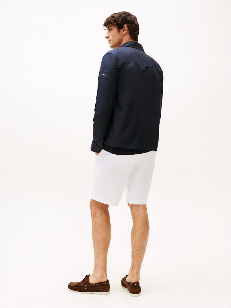 TOMMY HILFIGER COTTON NYLON SHIRT JACKET - NAVY