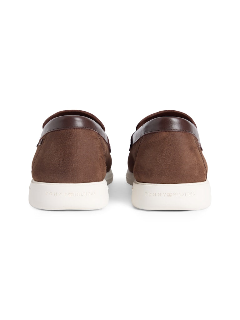 TOMMY HILFIGER MIX NUBUCK LOAFER - LEGACY BROWN