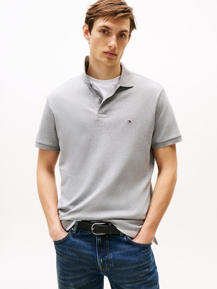 TOMMY HILFIGER LIQUID COTTON REG SEASONAL POLO - MEDIUM GREY