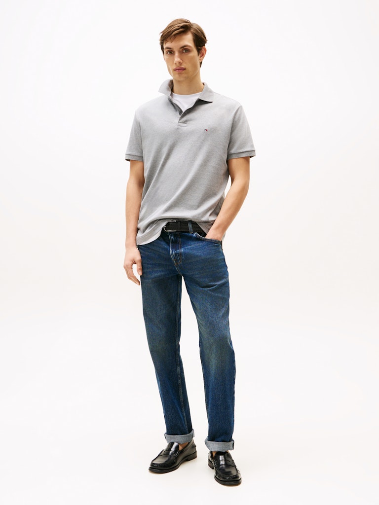 TOMMY HILFIGER LIQUID COTTON REG SEASONAL POLO - MEDIUM GREY
