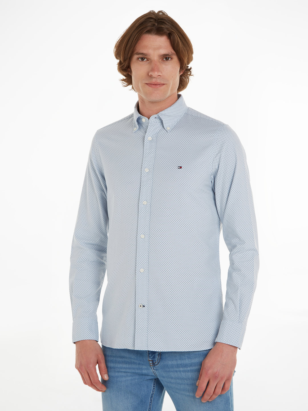TH MICRO DOT PRINT SF SHIRT - BLUE/NAVY
