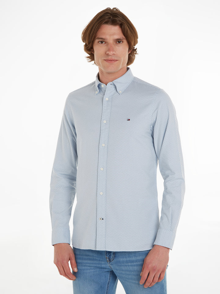 TH MICRO DOT PRINT SF SHIRT - BLUE/NAVY