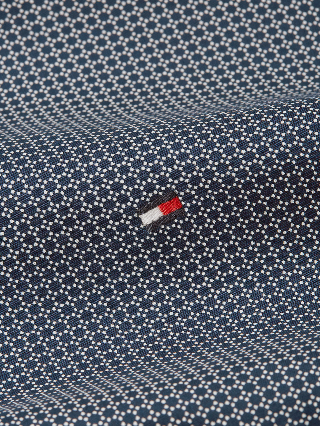 TH FLEX MICRO FOULARD SF SHIRT - NAVY/WHITE