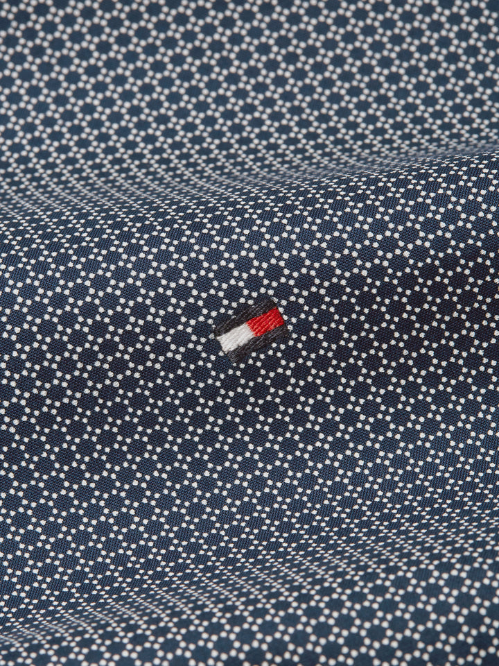TH FLEX MICRO FOULARD SF SHIRT - NAVY/WHITE