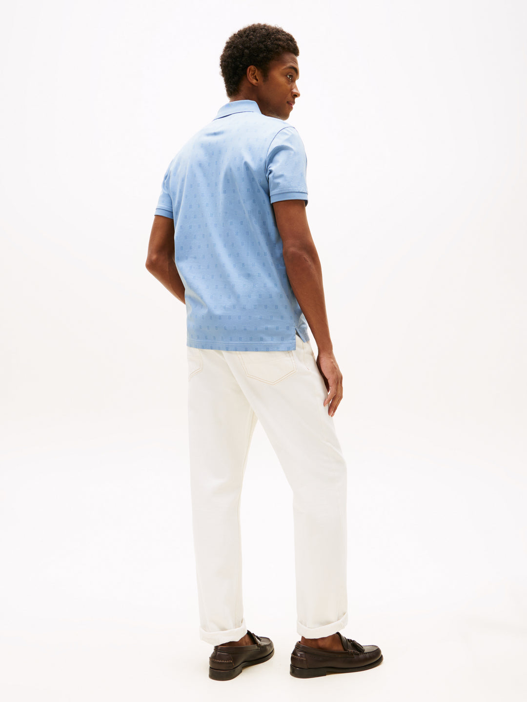 TH AOP INTERLOCK REG POLO - BREEZY BLUE