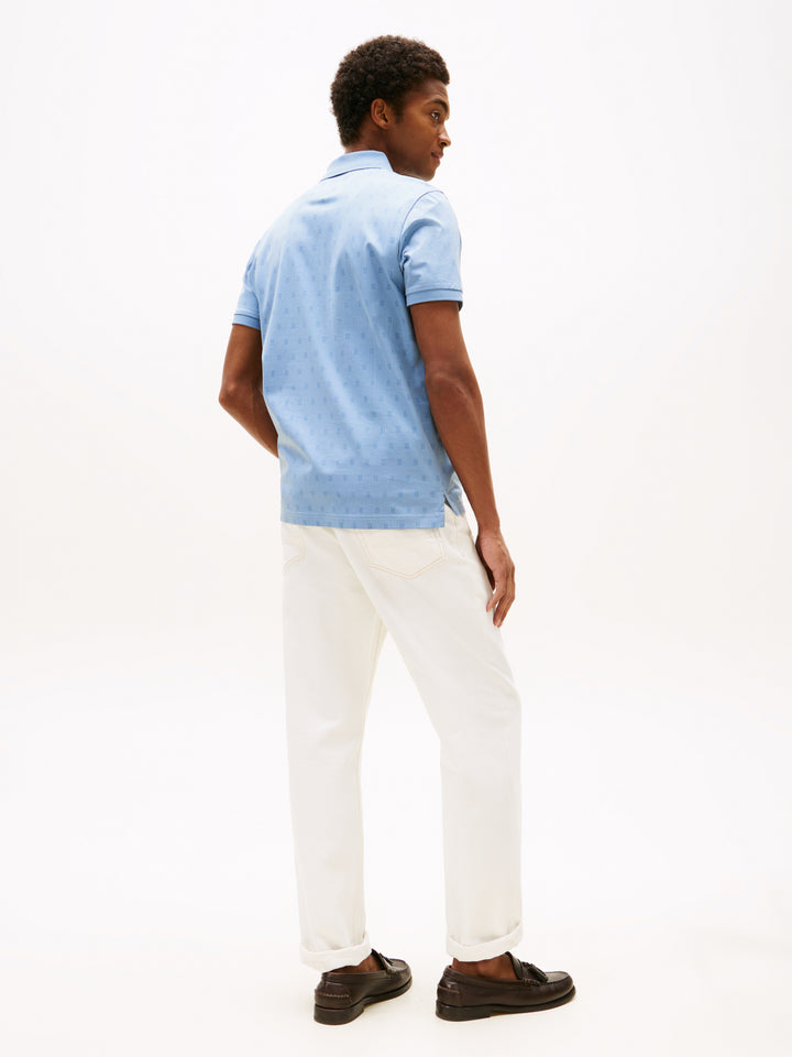 TH AOP INTERLOCK REG POLO - BREEZY BLUE
