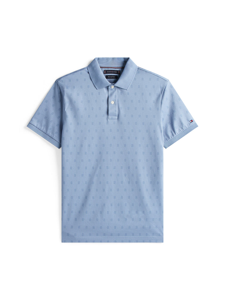 TH AOP INTERLOCK REG POLO - BREEZY BLUE