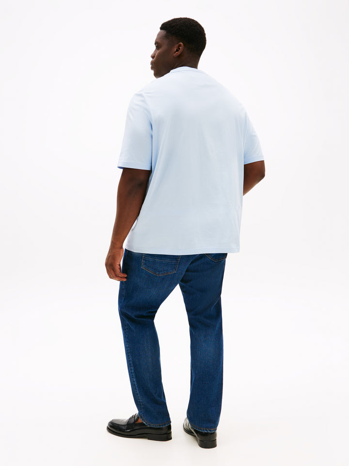 TH BT-HILFIGER STACK TEE - BREEZY BLUE