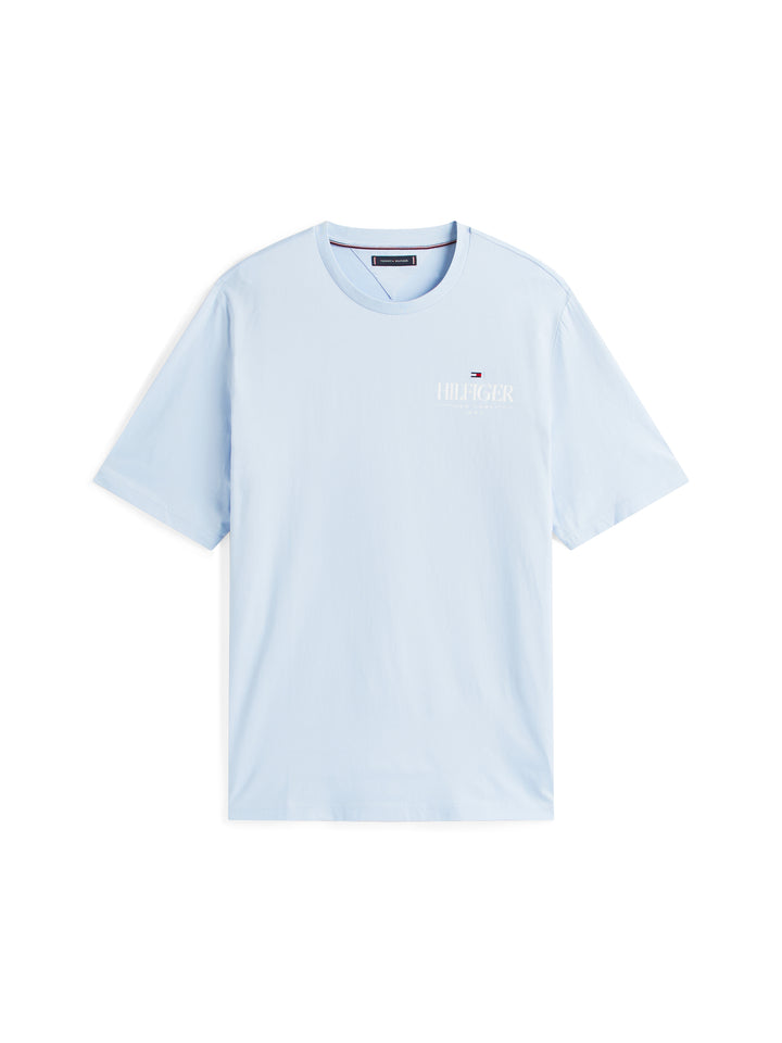 TH BT-HILFIGER STACK TEE - BREEZY BLUE