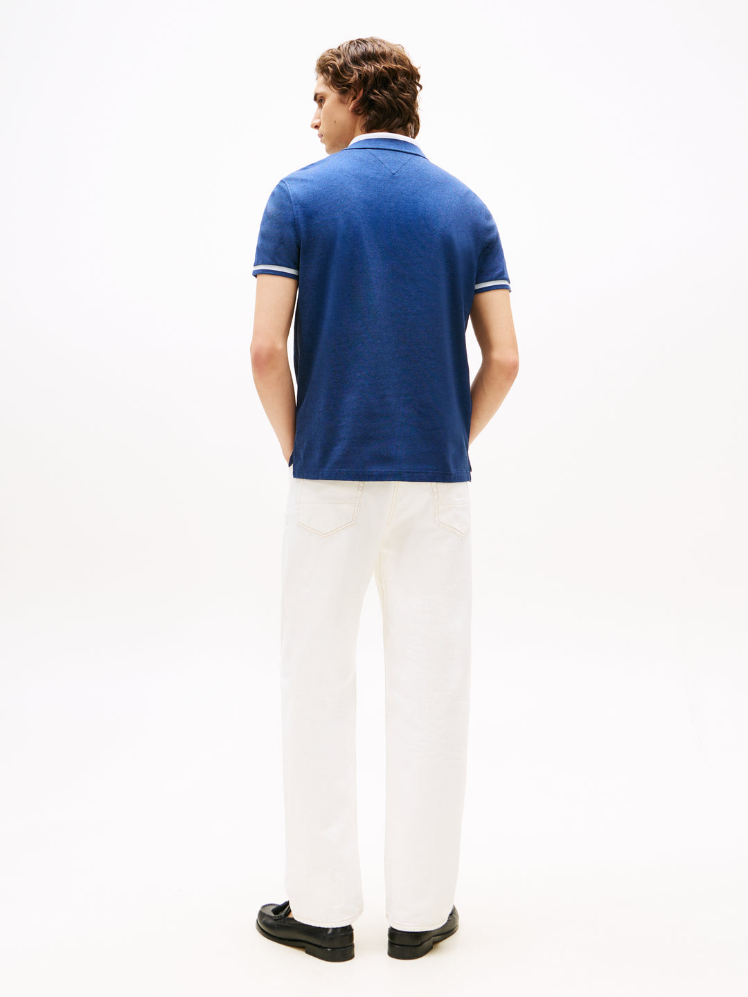 TH CONTRAST COLLAR REG POLO - PREPPY NAVY