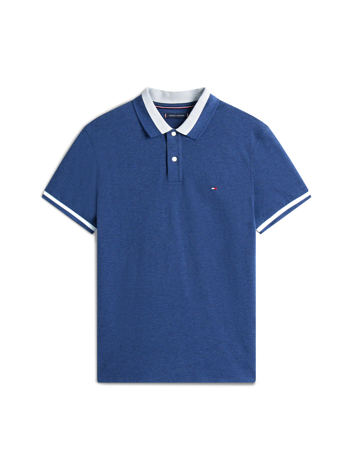 TH CONTRAST COLLAR REG POLO - PREPPY NAVY