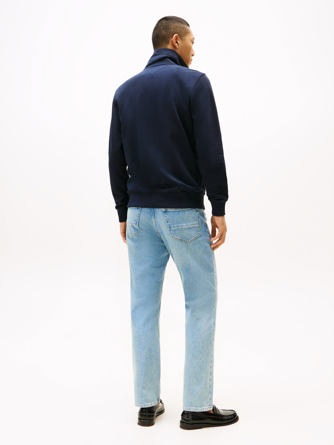 TH ESSENTIAL TERRY ZT STAND COLLAR NAVY