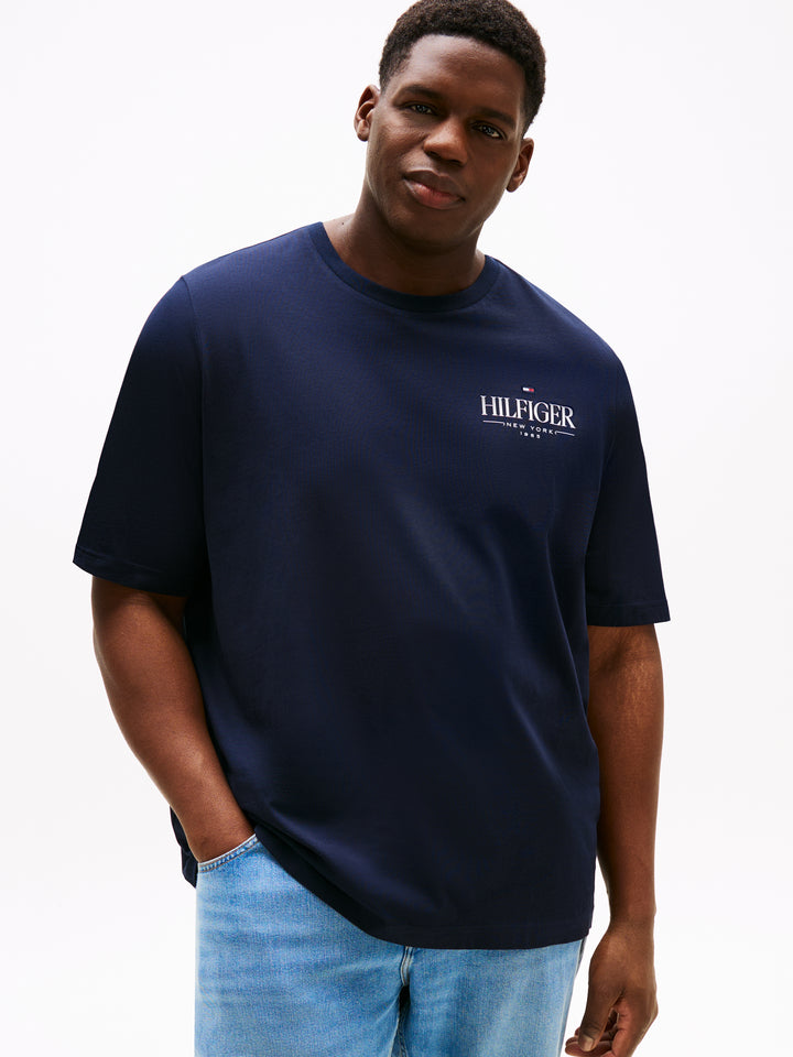 TH BT-HILFIGER STACK TEE - NAVY