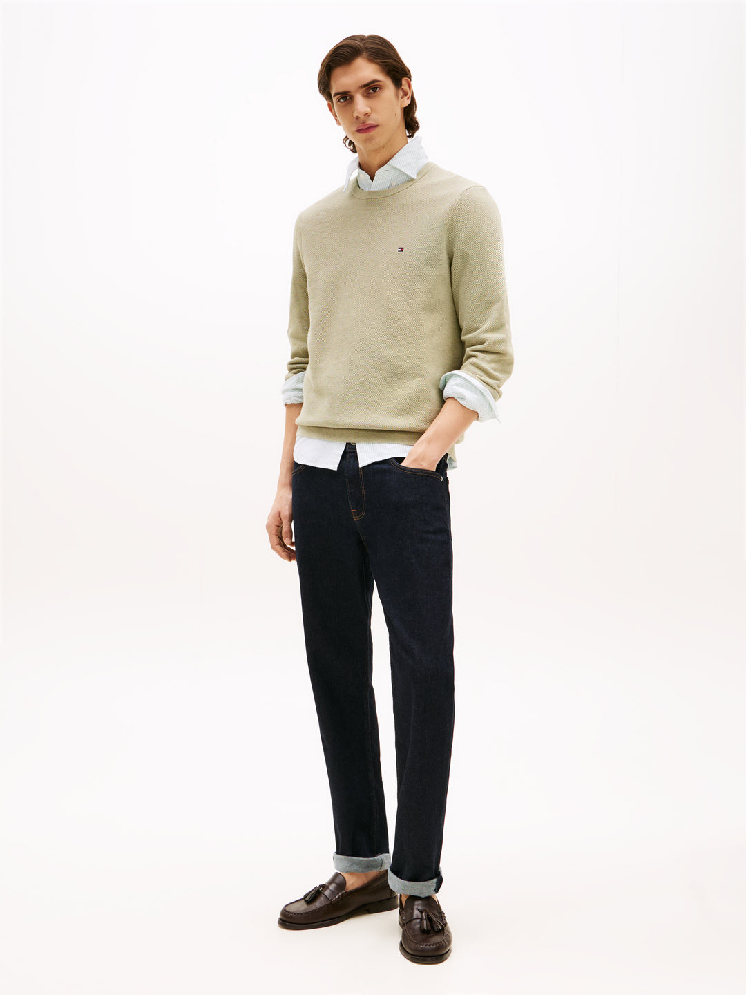 TH ESSENTIAL STRUCTURE CREW - OLIVE