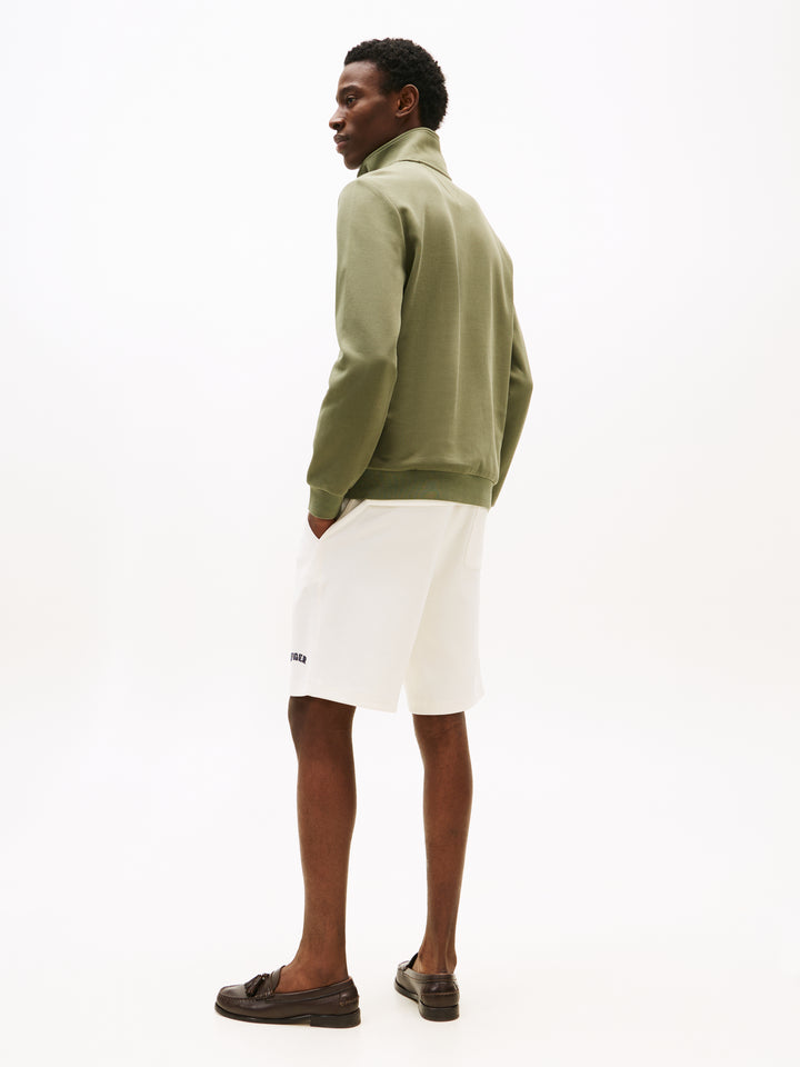 TH ESSENTIAL INTECHNO 1/4 ZIP - BATTLE GREEN