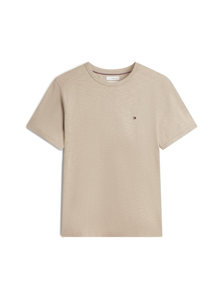 TOMMY HILFIGER SEASONAL ESS SLUB REGULAR TEE - BEIGE