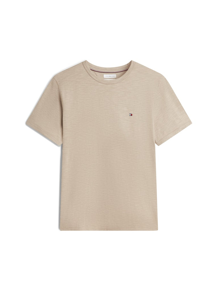 TOMMY HILFIGER SEASONAL ESS SLUB REGULAR TEE - BEIGE
