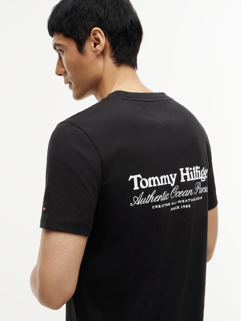 TH NAUTICAL BACK GRAPHIC REG TEE - BLACK
